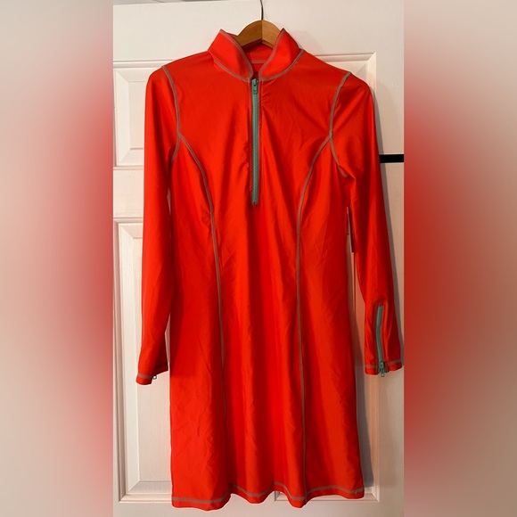 Sail to Sable Long Sleeve Orange Dress new - Picture 2 of 9